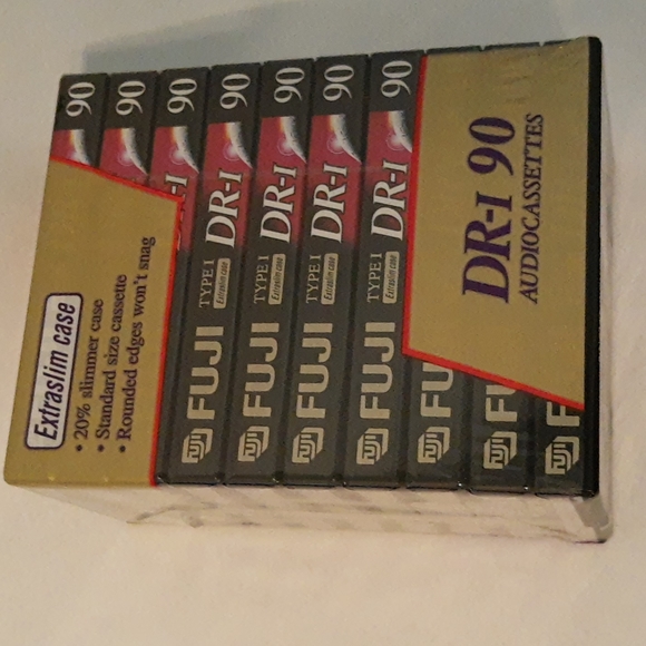 SEALED 10 Pack Fuji DR-I 90 Minutes Cassette Extraslim case - Picture 2 of 8